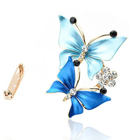 2016Skeins  type restoring ancient ways is popular in Europe and America butterfly crystal brooch designed for wedding women