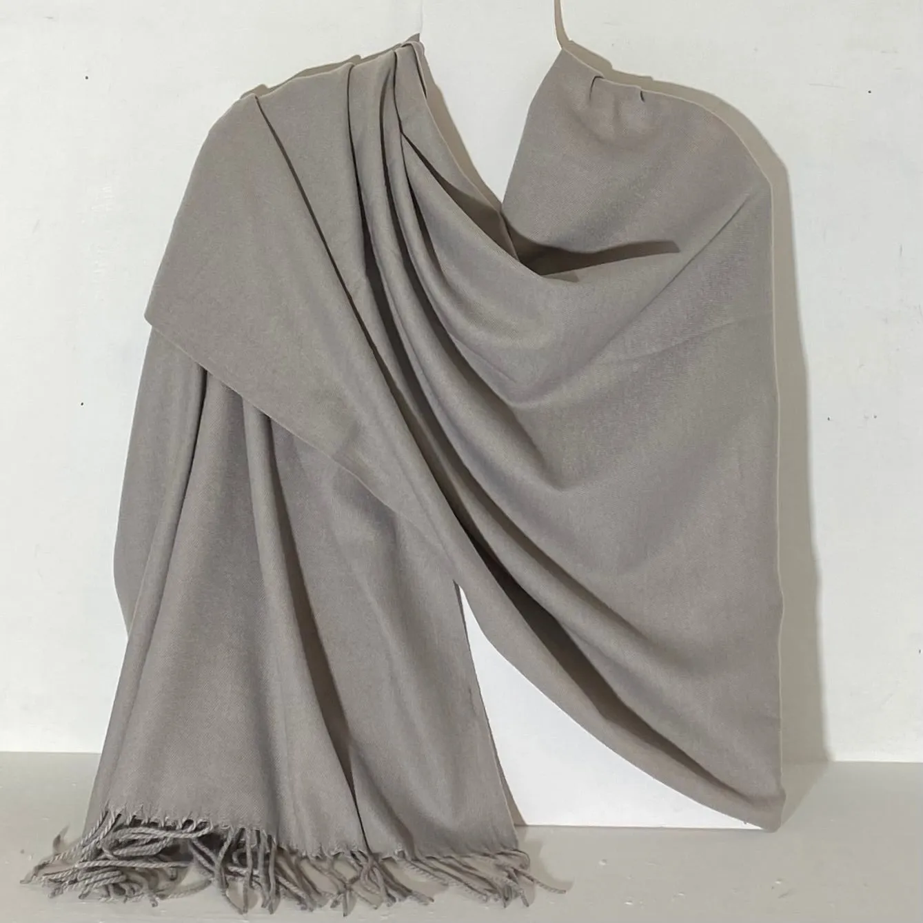 Aggie Cashmere Mix Wrap - Dove