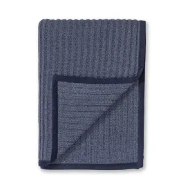 Alicia Adams Alpaca Rib Throw in Denim Blue