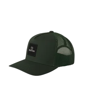 Alpha Block X Trucker Cap in Trekking Green