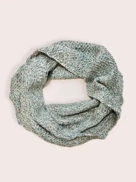 Amayi Alpaca - Flecked Infinity Scarf (Medium) Mint & Cream