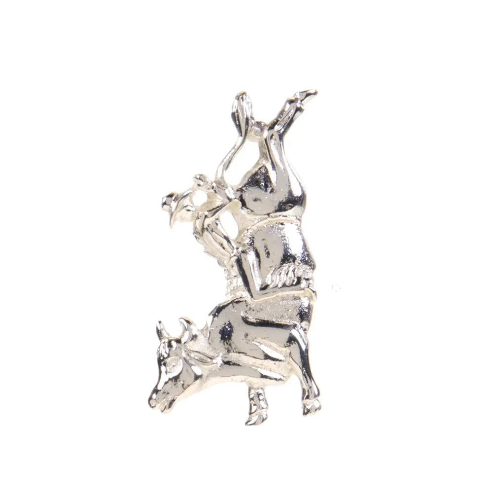 Austin Accent Bullrider Silver Hat Pin