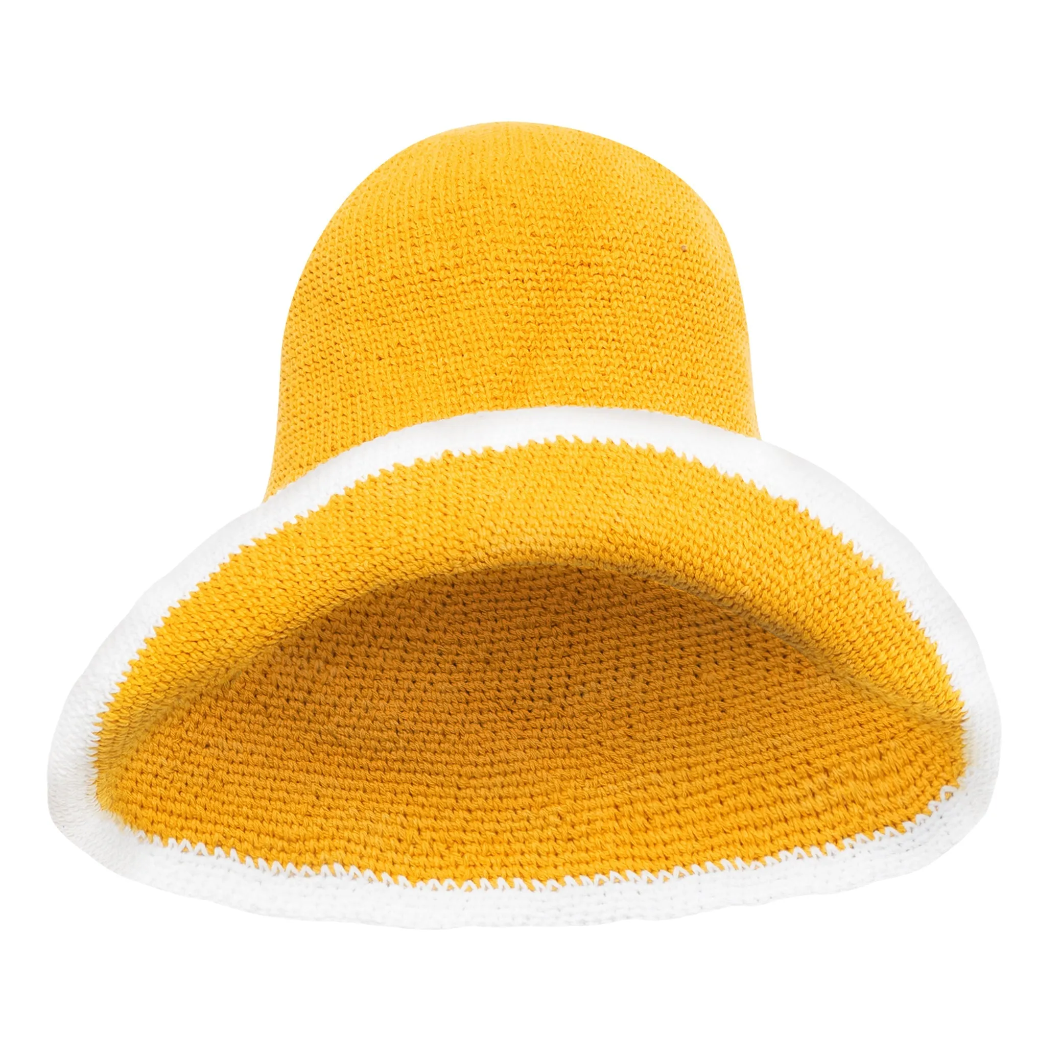 BLOOM LINE Crochet Sun Hat In Canary Yellow by BrunnaCo