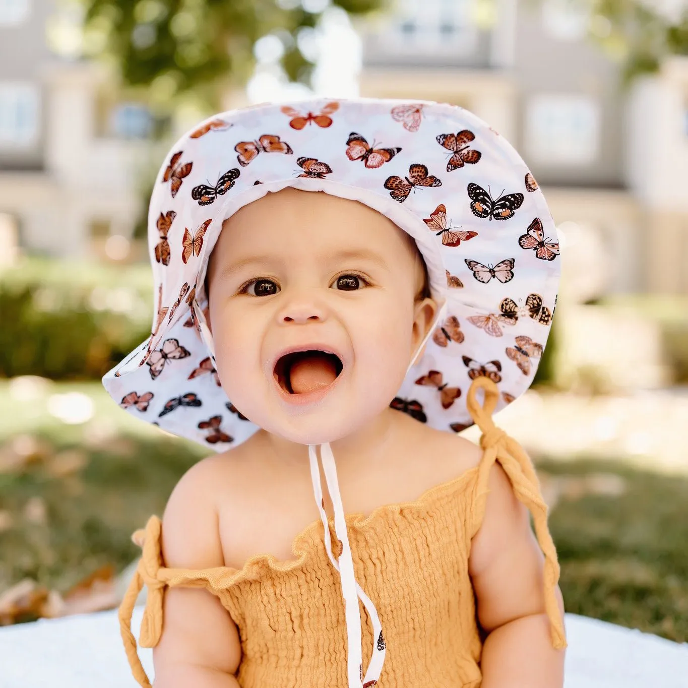 Butterflies Sunhat UPF 50  with Adjustable Breakaway Strap