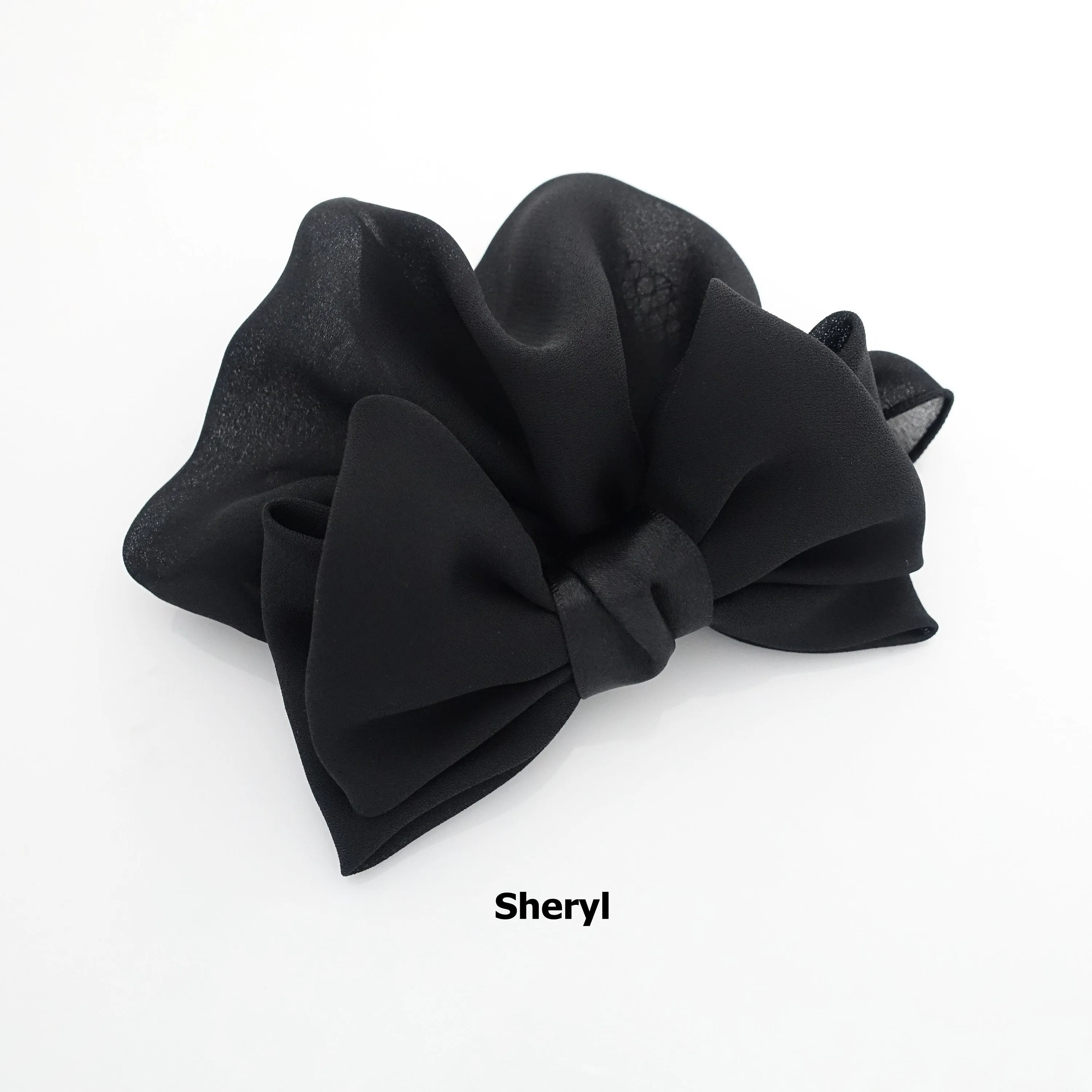 covered snood net professional hair bow french barrette