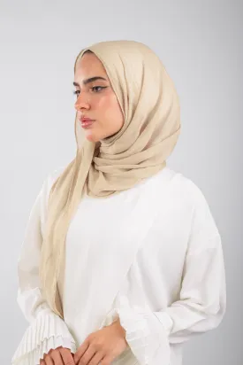 Crinkle Modal Hijab -Birch beige