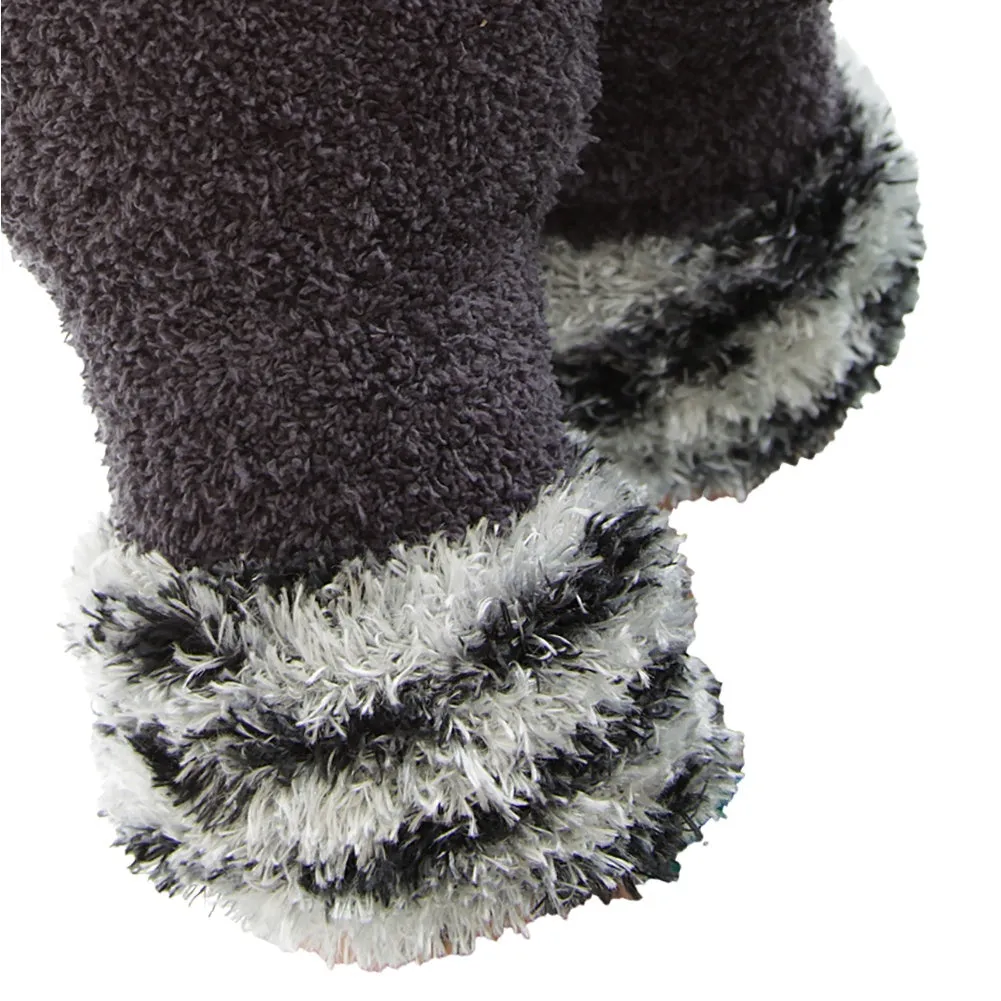 FLOSO Ladies/Womens Fluffy Extra Soft Winter Gloves With Patterned Cuff