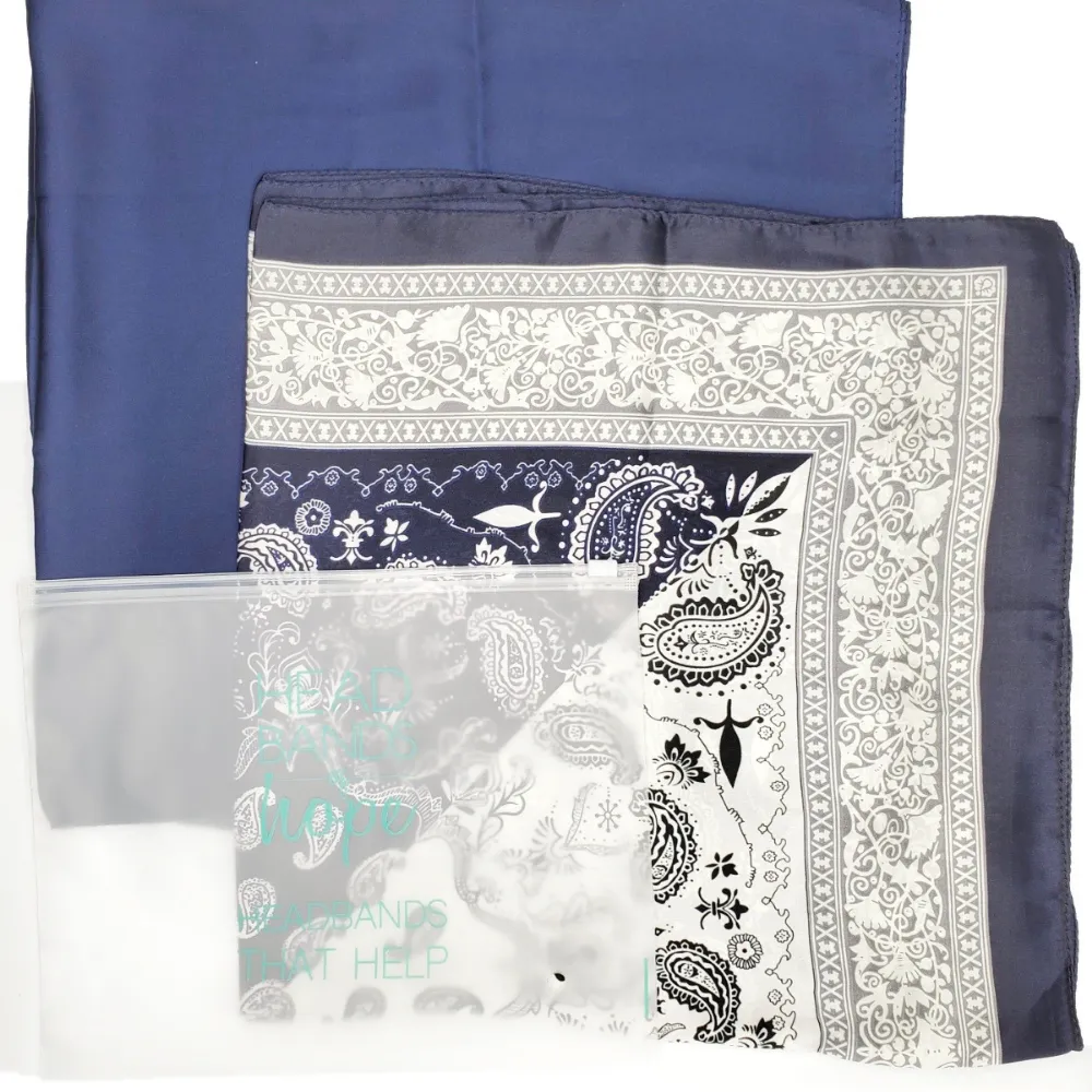 Headscarves Set of 2: Navy   Paisley