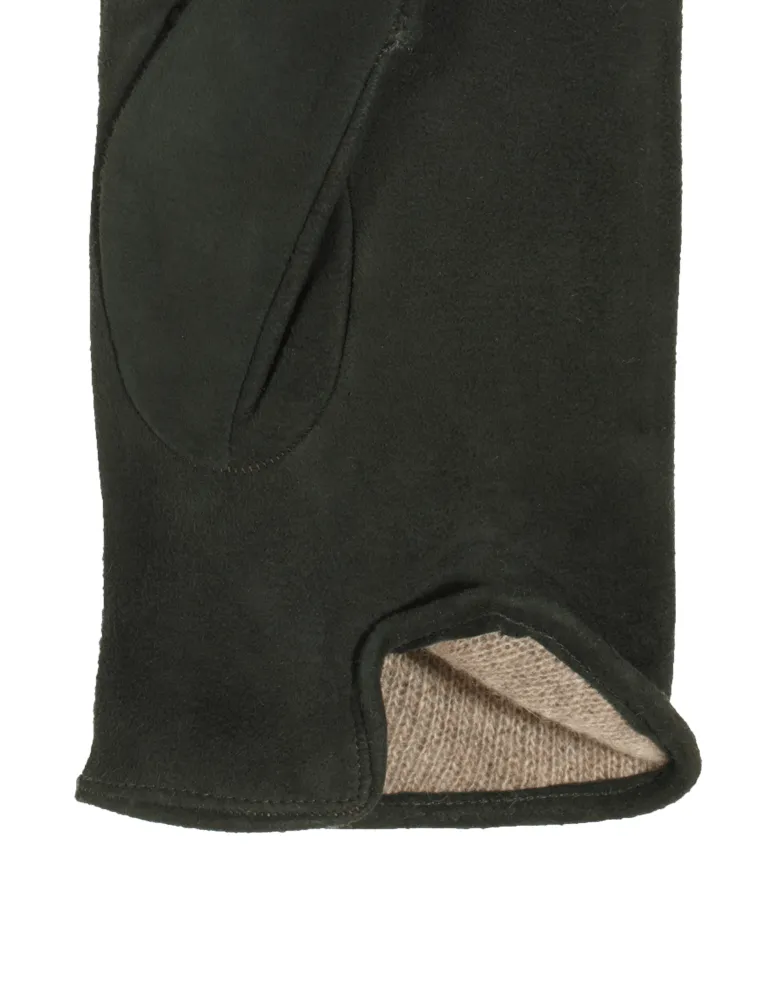 Hunter Green Suede Leather Genius Gloves