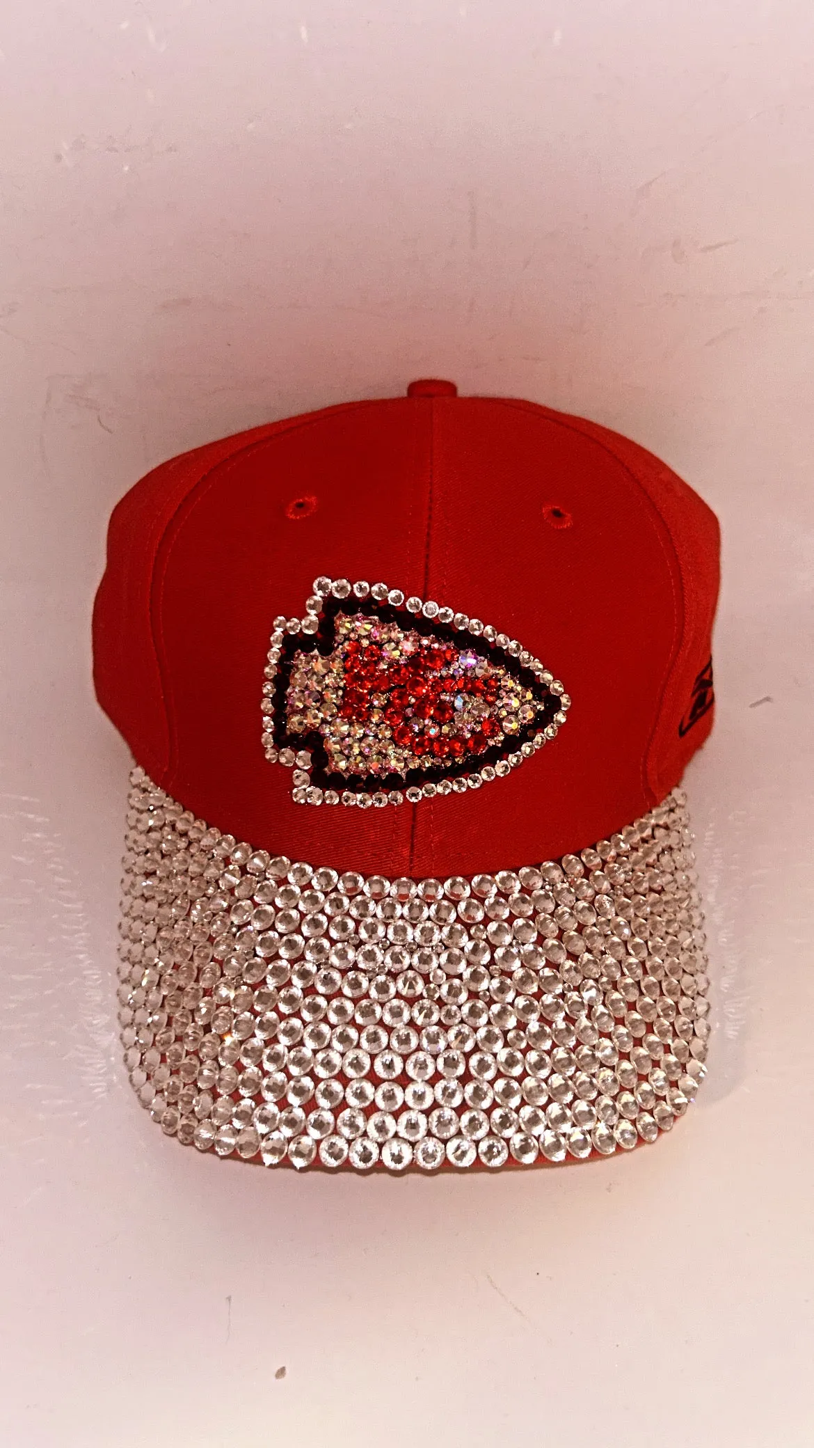 Kansas City Chiefs NFL Team bedazzle Visor Adjustable Hat