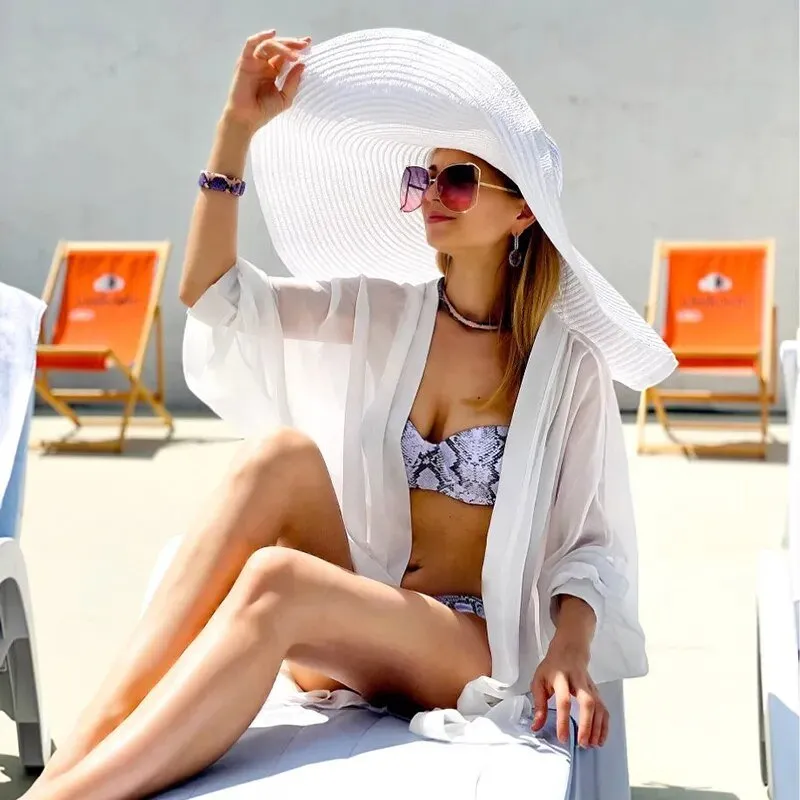 Large Sun Hat With Oversized Brim