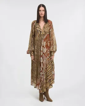 Lisa Caramel Midi Dress