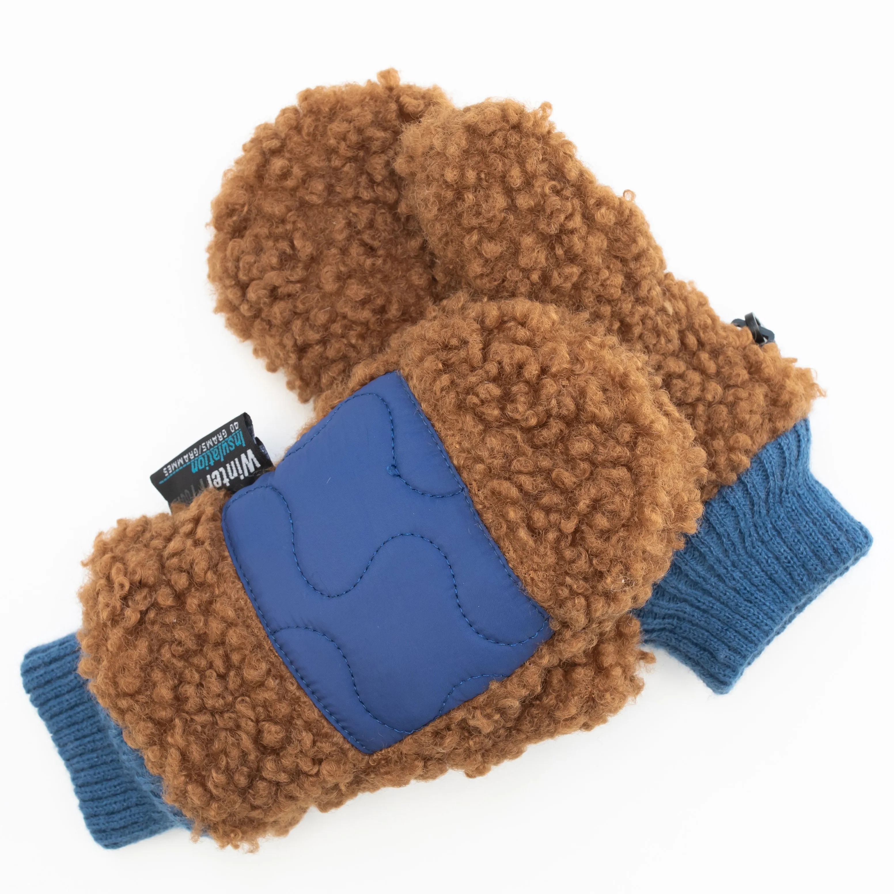 Little Boy's Camel Sherpa Mittens