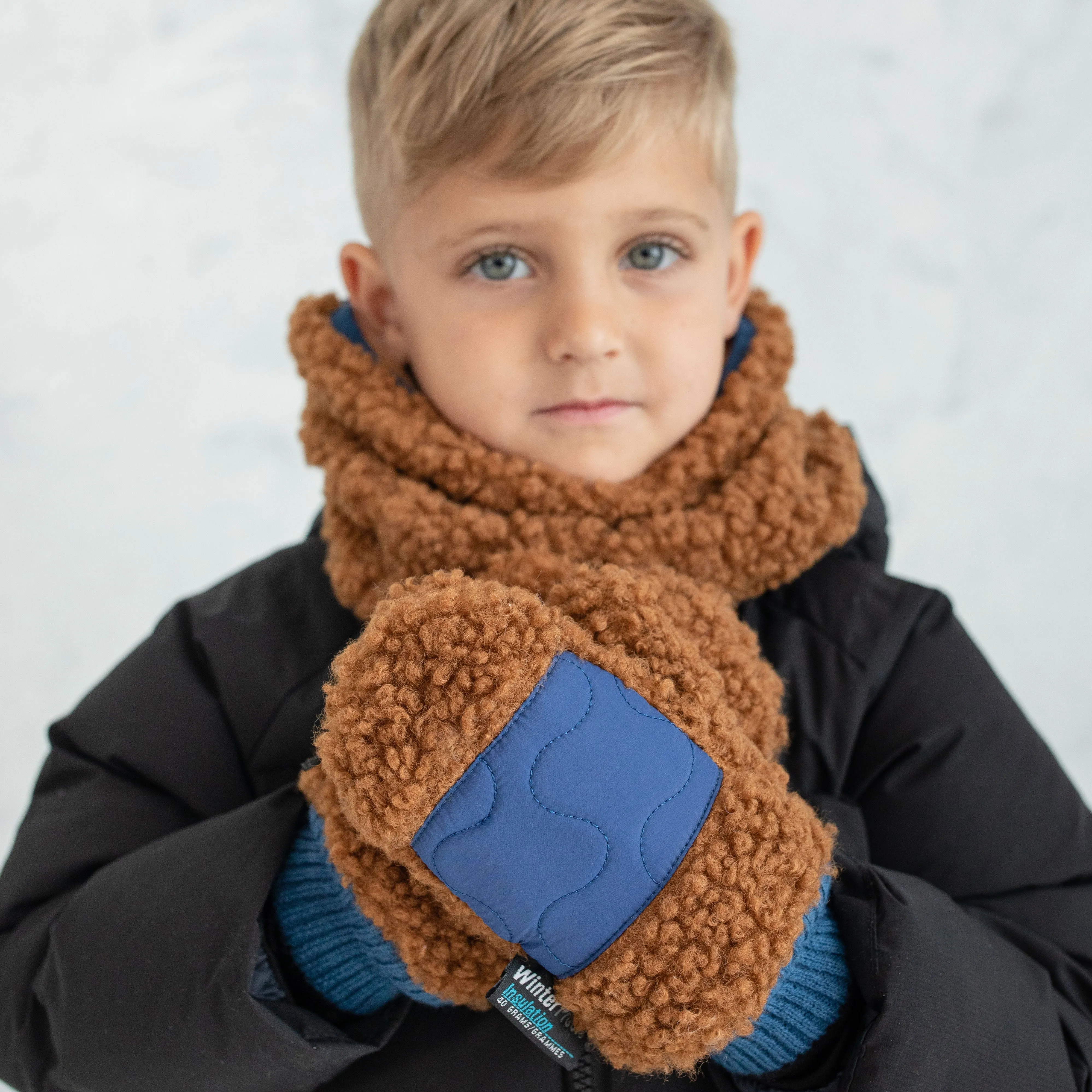 Little Boy's Camel Sherpa Mittens