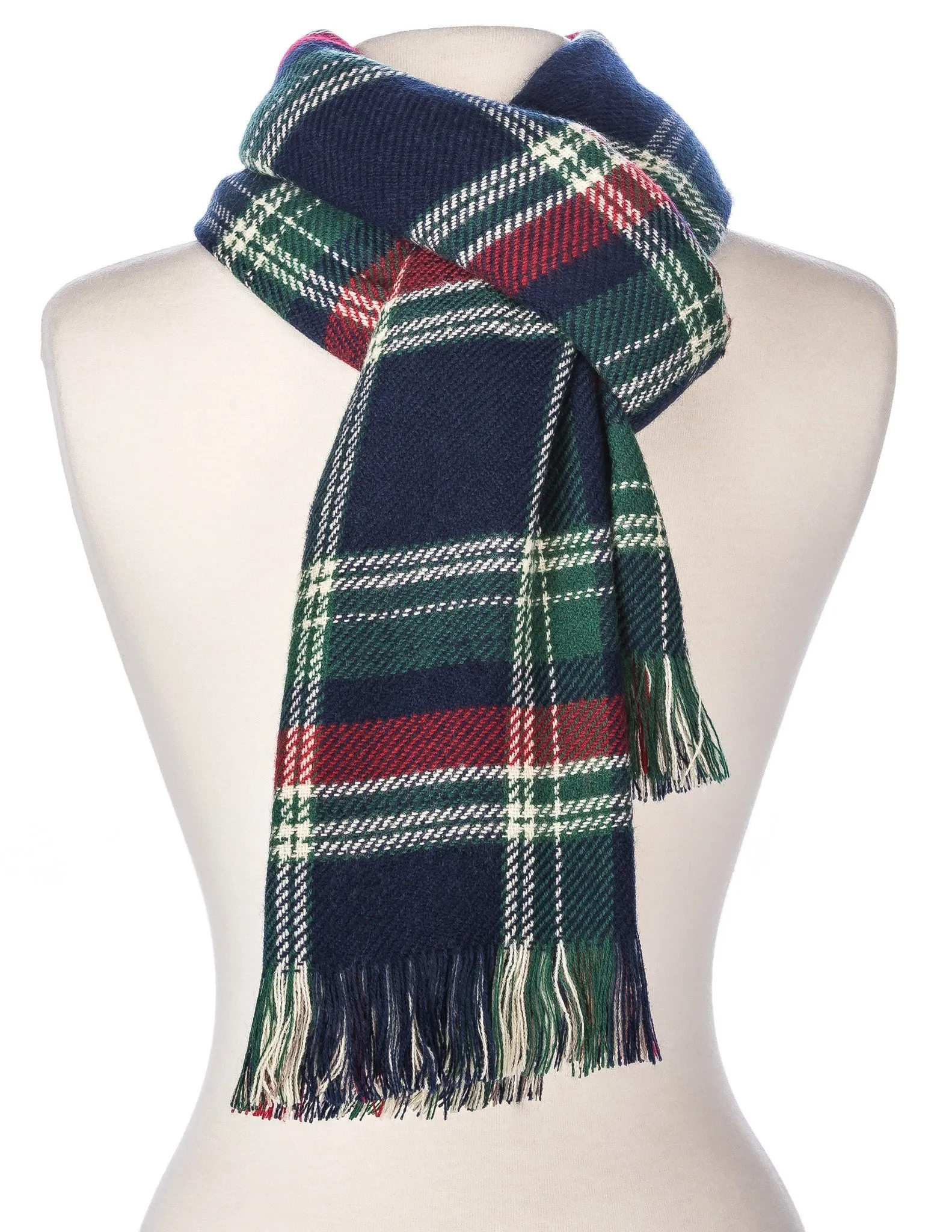 Men's Cambridge Plaid Reversible Winter Scarf