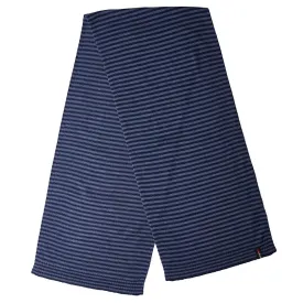 Merino Mini Stripe Scarf (Navy/Denim)