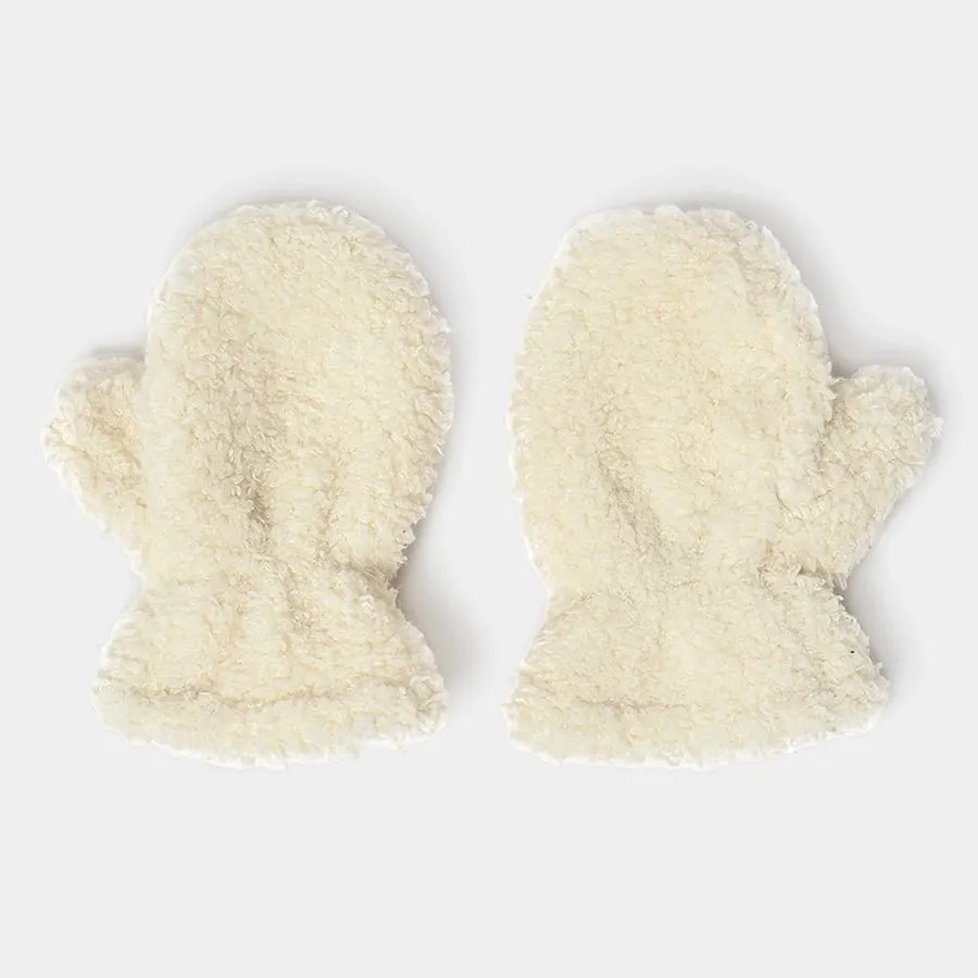 Misty German Teddy Fur Cap and Mittens Set