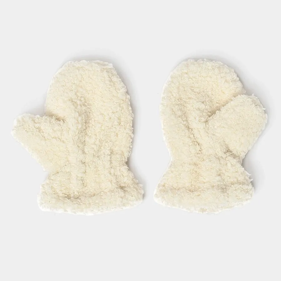 Misty German Teddy Fur Cap and Mittens Set