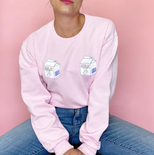 Pink Milk Carton Sweatshirt