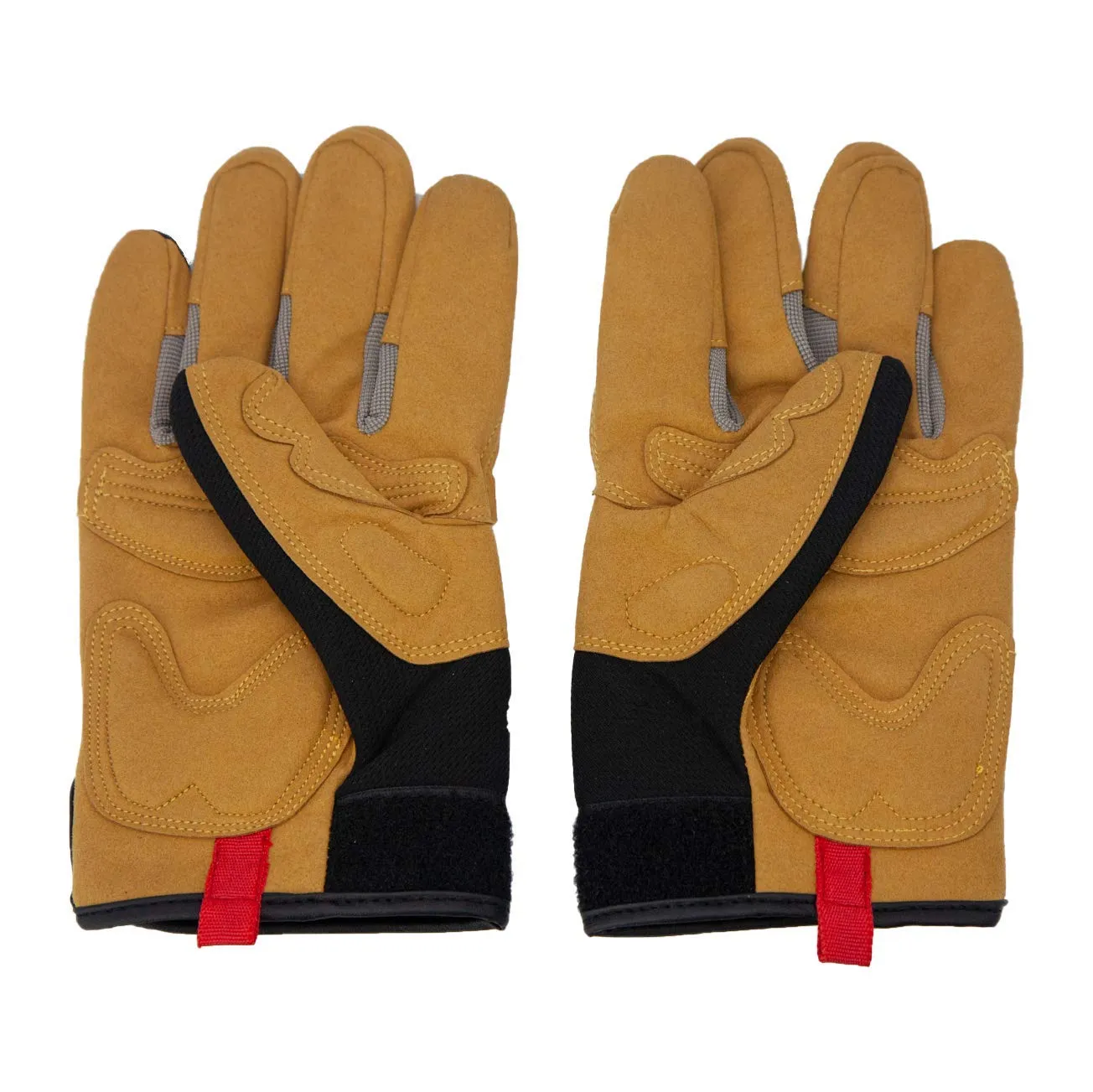 Reinforced Leather Padding Gloves With Loop Wrist Strap - Bison Life