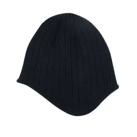 Rib-Knit Ear-Flap Beanie