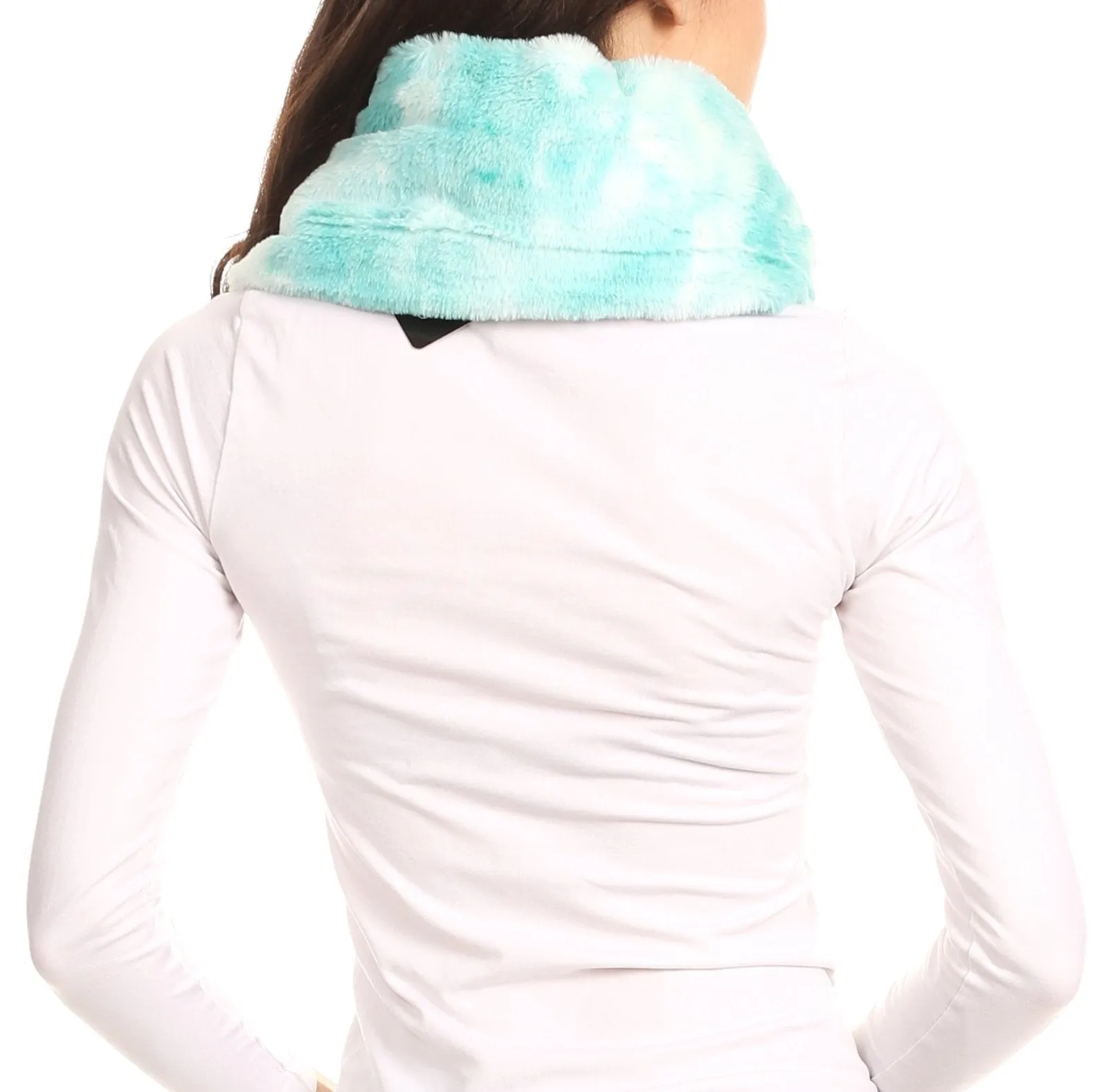 Sakkas Abir Soft Furry Reversible Short Twist Wrap Around Infinity Scarf