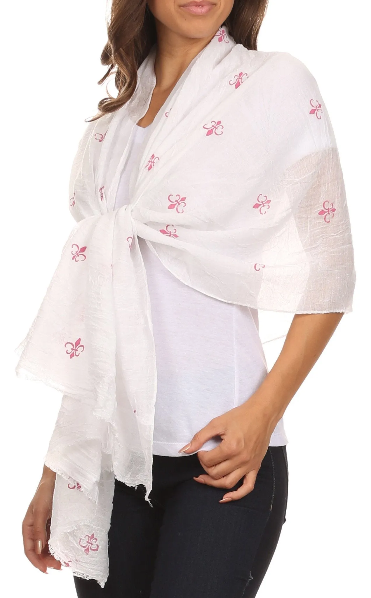 Sakkas Hillary summer breeze lightweight flowing sheer gauze wrap scarf