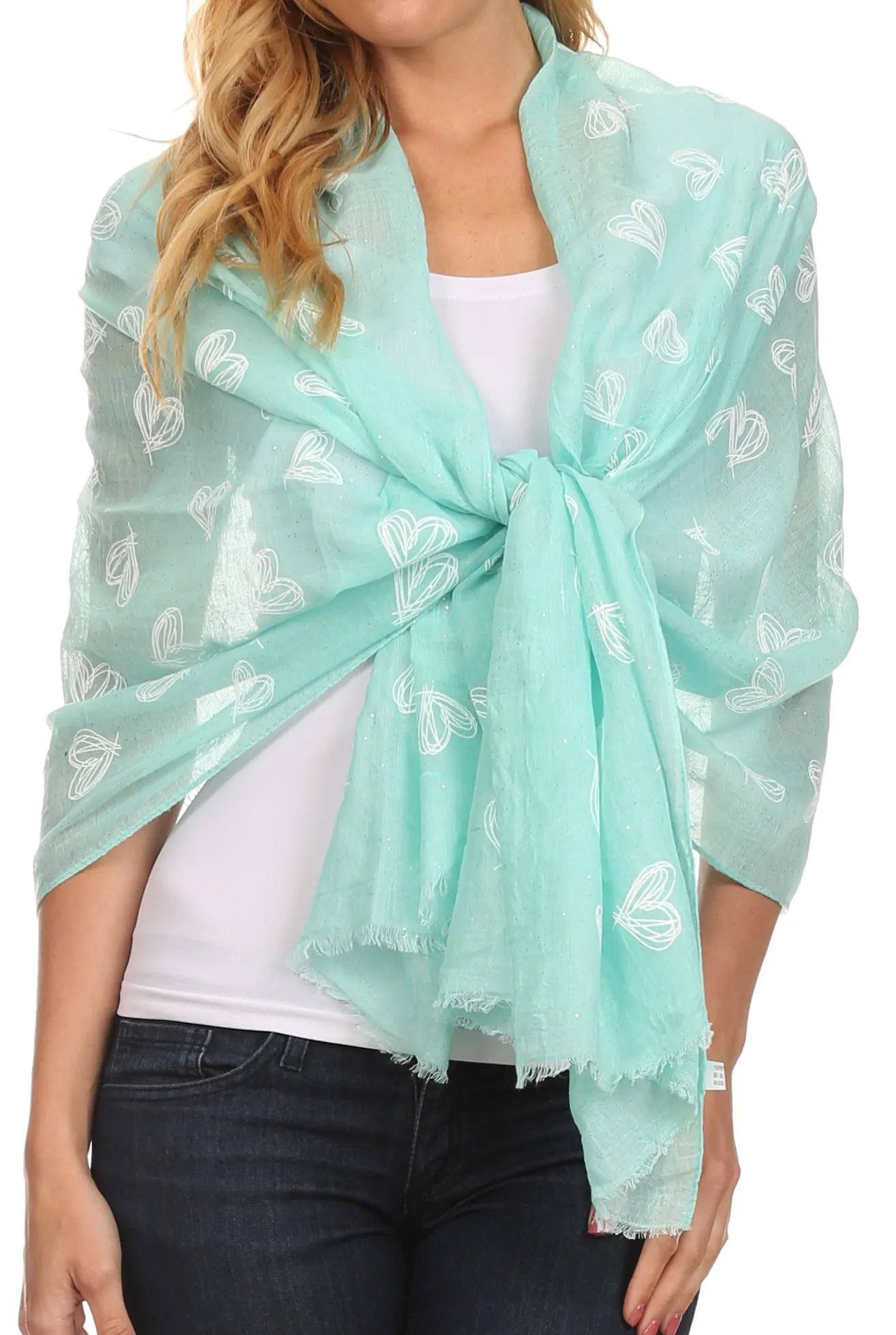 Sakkas Hillary summer breeze lightweight flowing sheer gauze wrap scarf