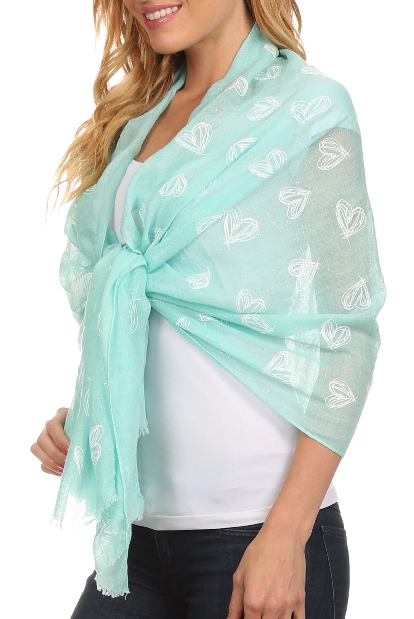 Sakkas Hillary summer breeze lightweight flowing sheer gauze wrap scarf