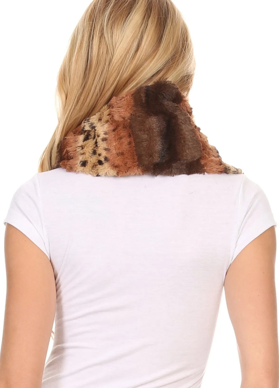 Sakkas Manula Long Wide Infinity Wrap Around Fuzzy Fur Fall Winter Classic Scarf