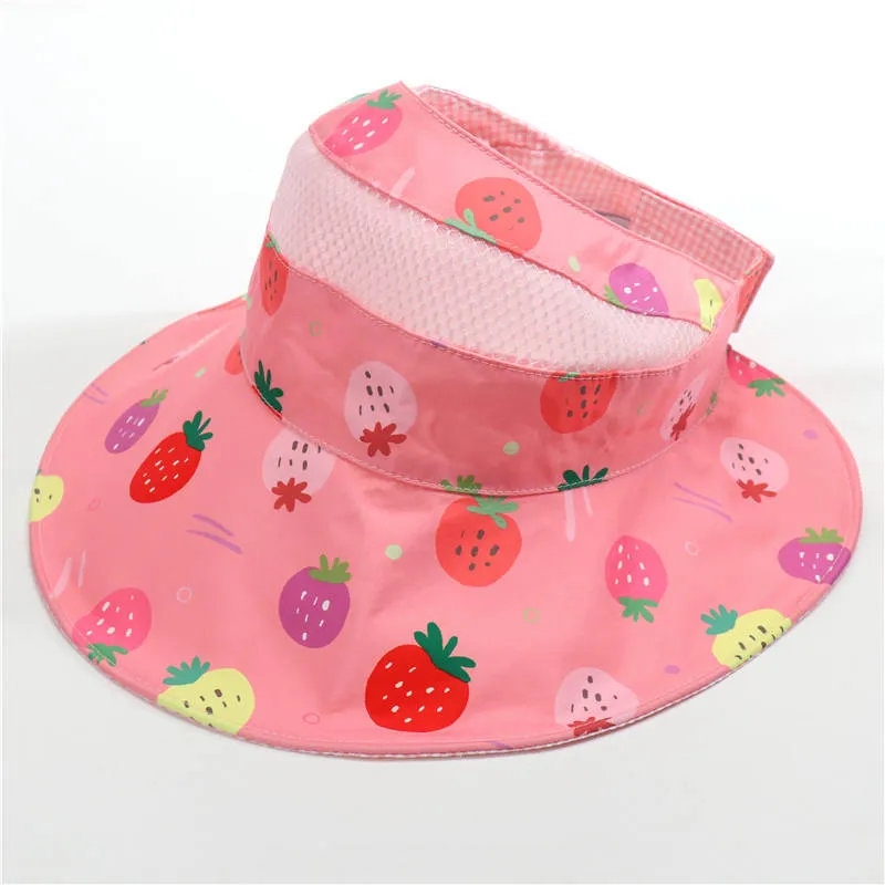 Sidiou Group Anniou Wholesale Children's Sun Protection Empty Top Hat Kids Fisherman Hat Big Brim Summer Thin Beach Hat