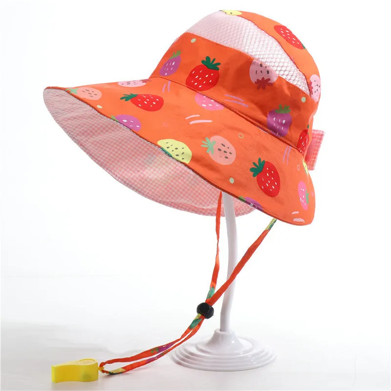 Sidiou Group Anniou Wholesale Children's Sun Protection Empty Top Hat Kids Fisherman Hat Big Brim Summer Thin Beach Hat