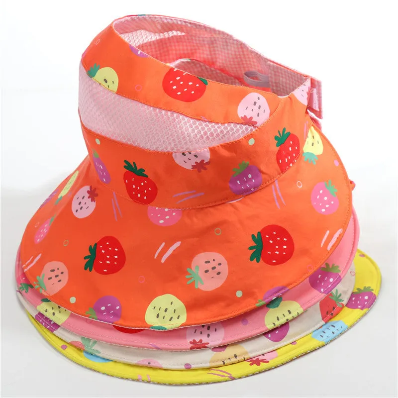 Sidiou Group Anniou Wholesale Children's Sun Protection Empty Top Hat Kids Fisherman Hat Big Brim Summer Thin Beach Hat