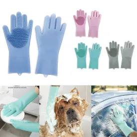 Silicon Scrubbing Multi-Function Cleaning Gloves