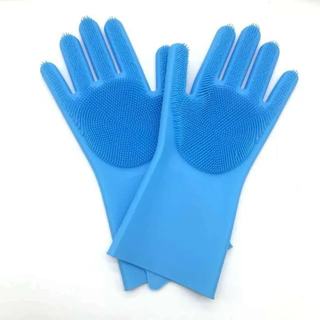 Silicon Scrubbing Multi-Function Cleaning Gloves