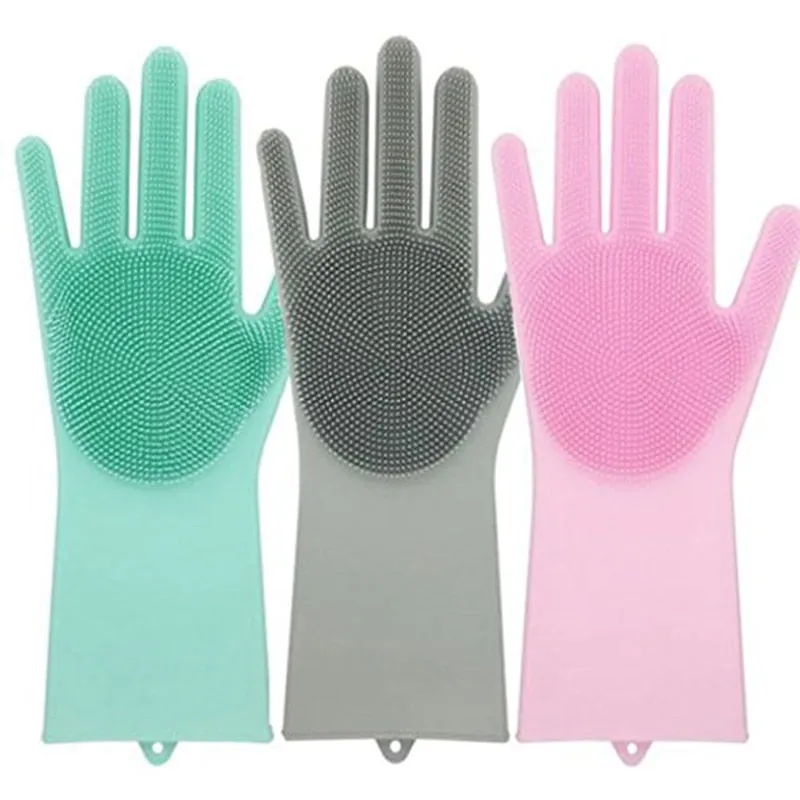 Silicon Scrubbing Multi-Function Cleaning Gloves