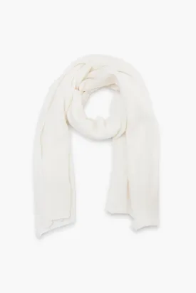 Soft White Cashmere Travel Wrap