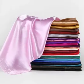 Solid Color Silk Neckerchief Scarf