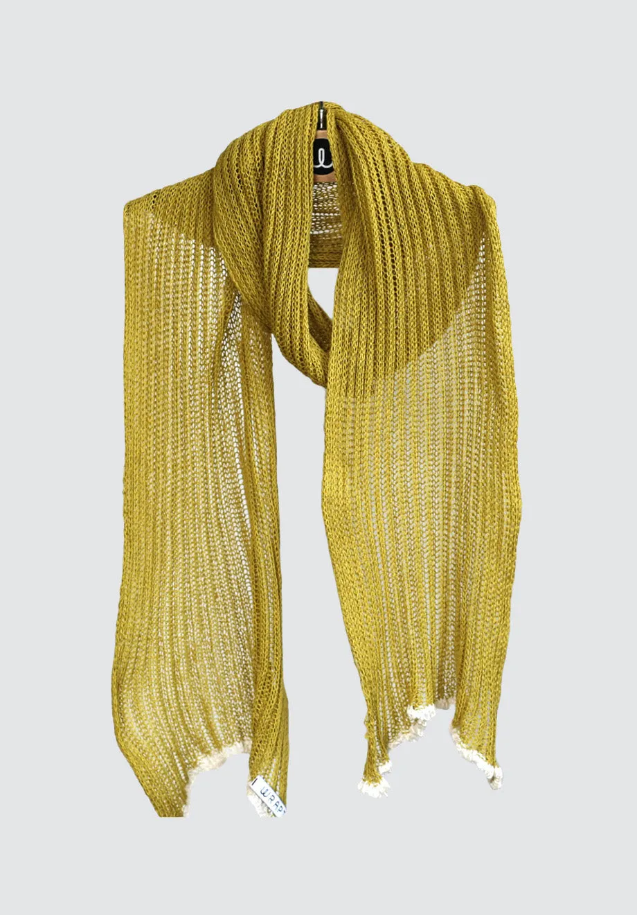 Spring Scarf | Chartreuse & Ivory