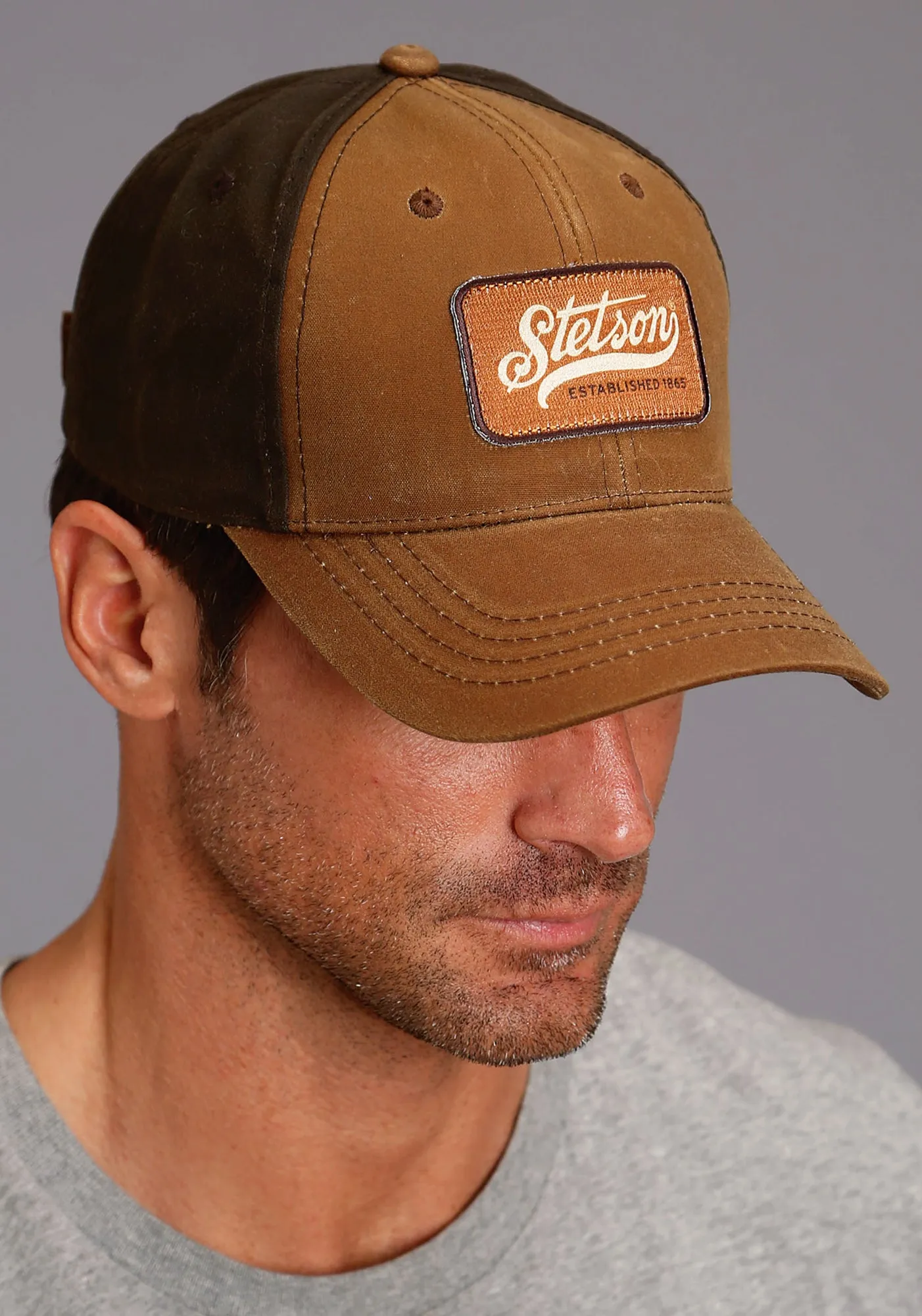 Stetson Unisex The Legend Continues Dark Brown/Tan 100% Cotton Baseball Cap Hat