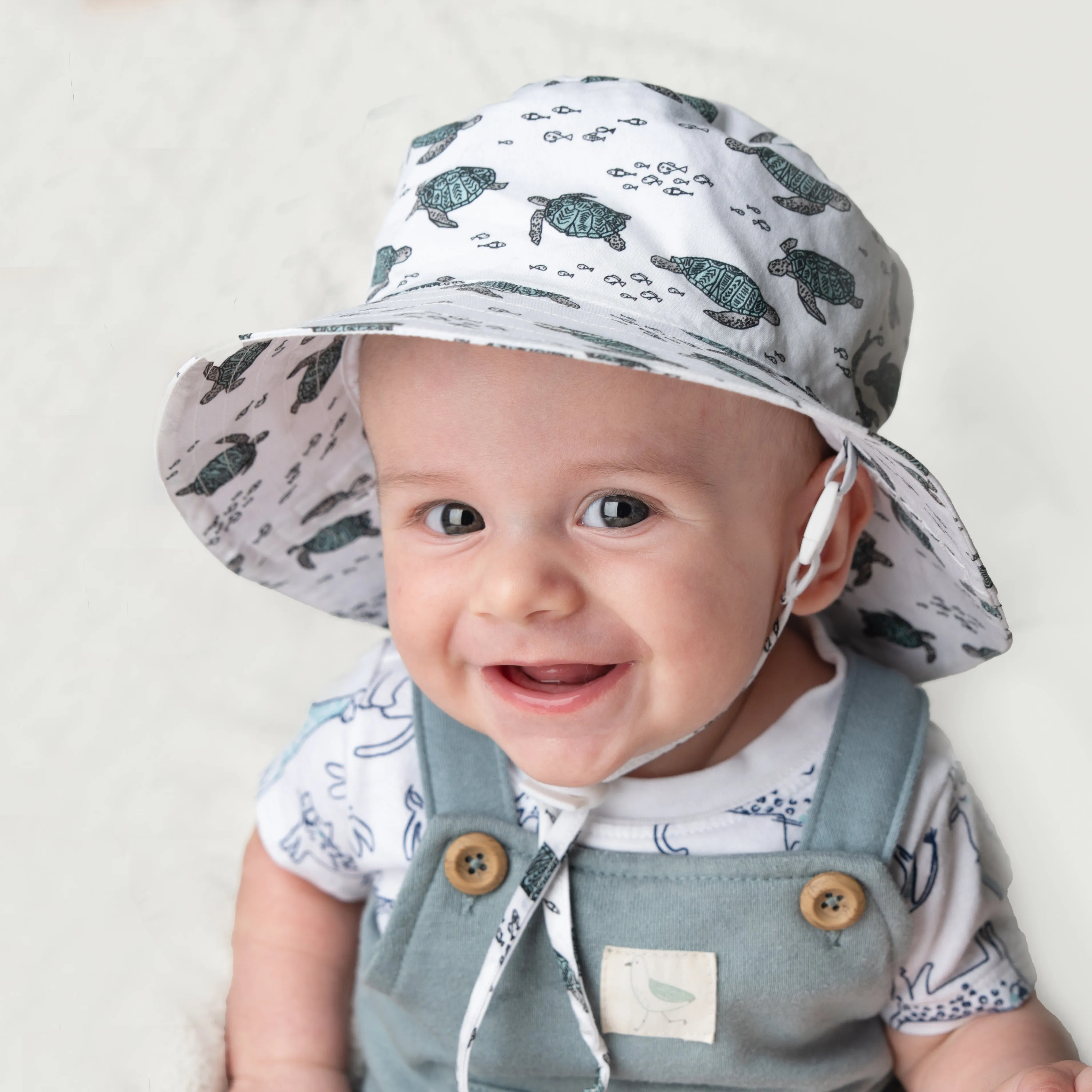 Turtles Bucket Hat UPF 50  with Adjustable Breakaway Strap