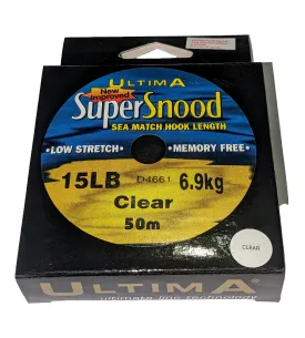 Ultima Super Snood 1 x 15lb Clear 50m Spool