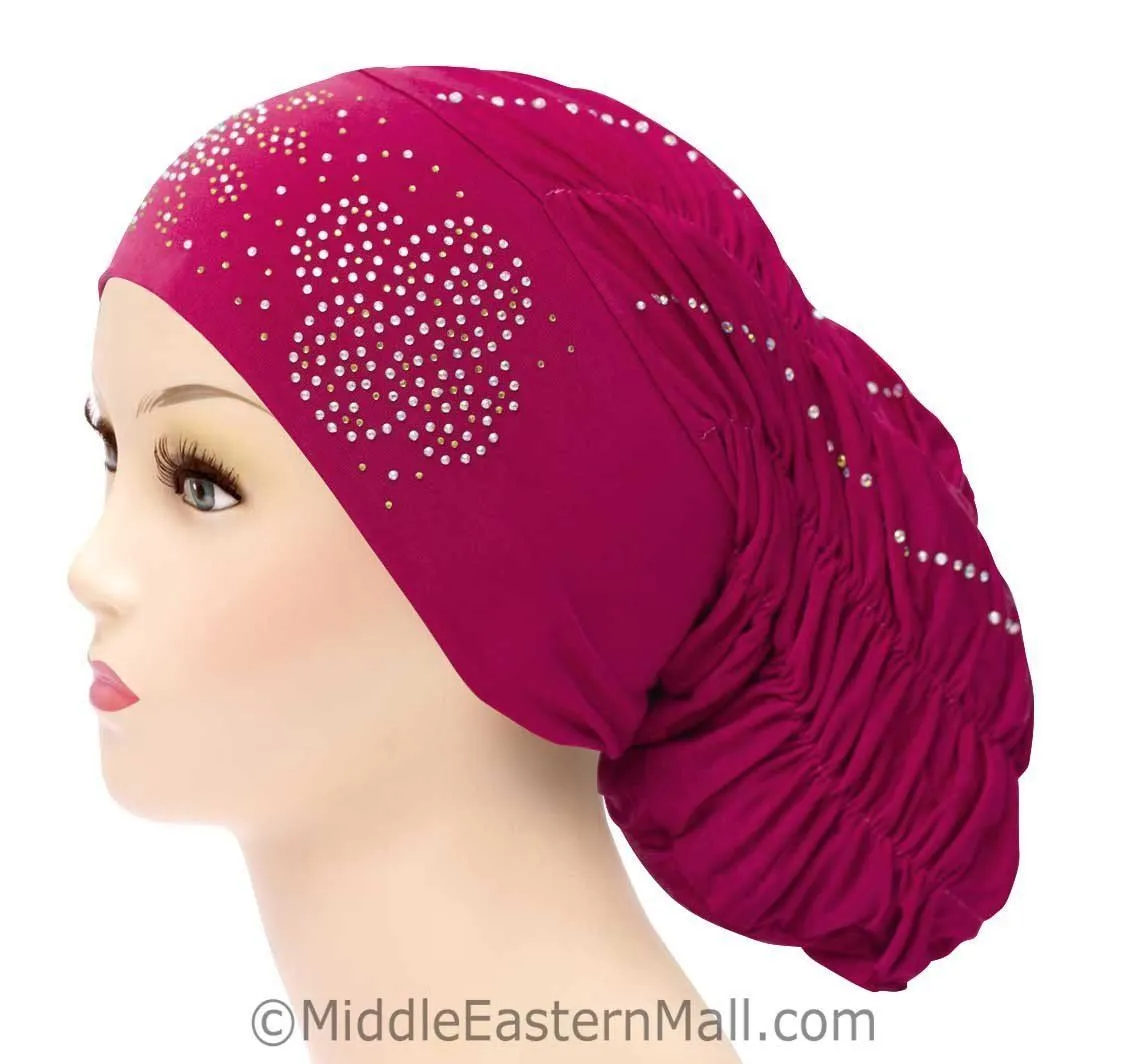 Wholesale 1 Dozen  Petite Royal Snood Caps in different colors & Stone design CLEARANCE