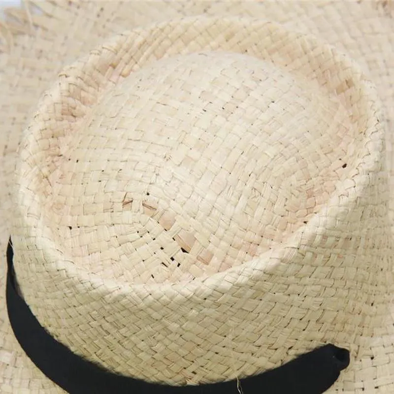 Wide Brim Sun Hat With Ribbon Accent