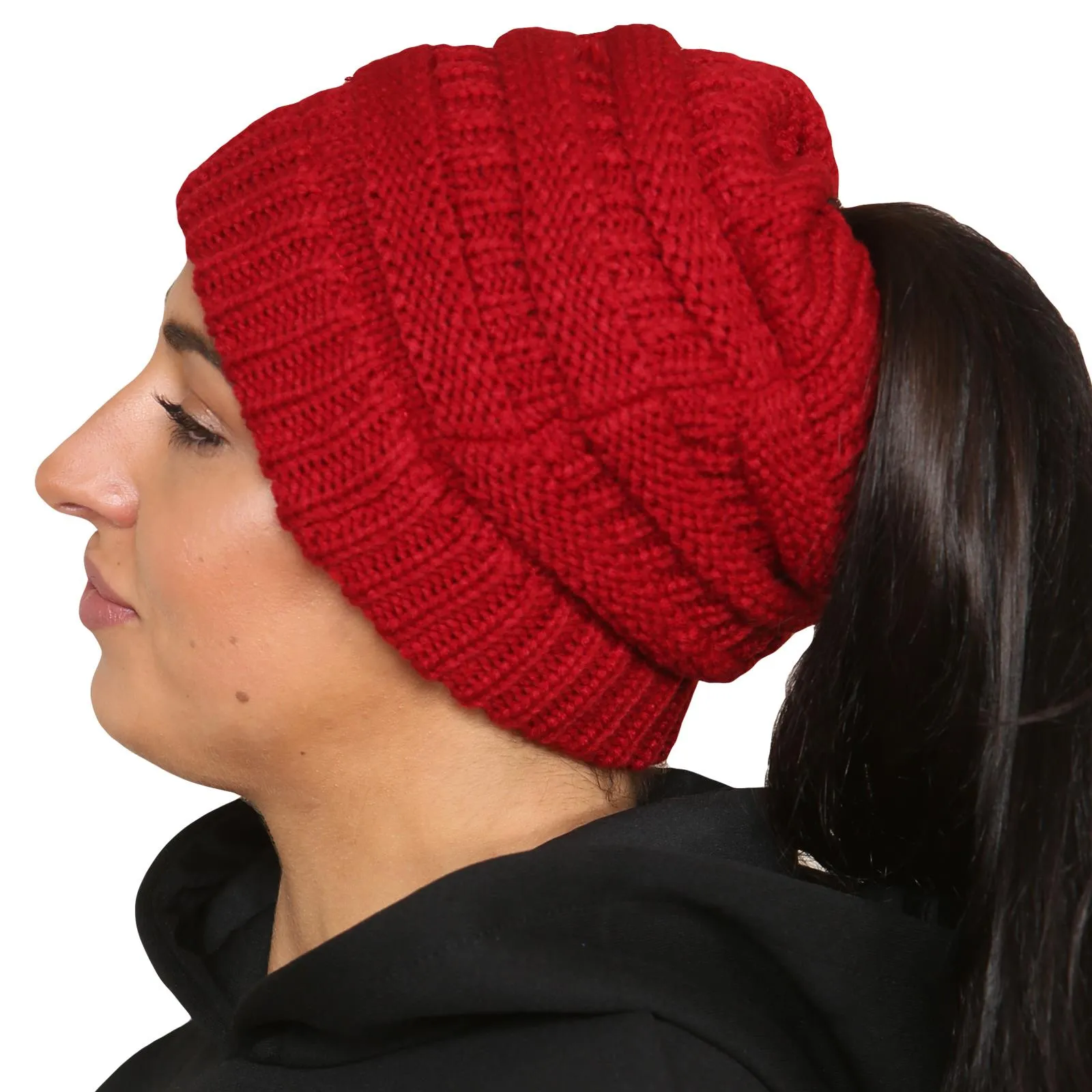 Womens Ponytail Beanie Hat