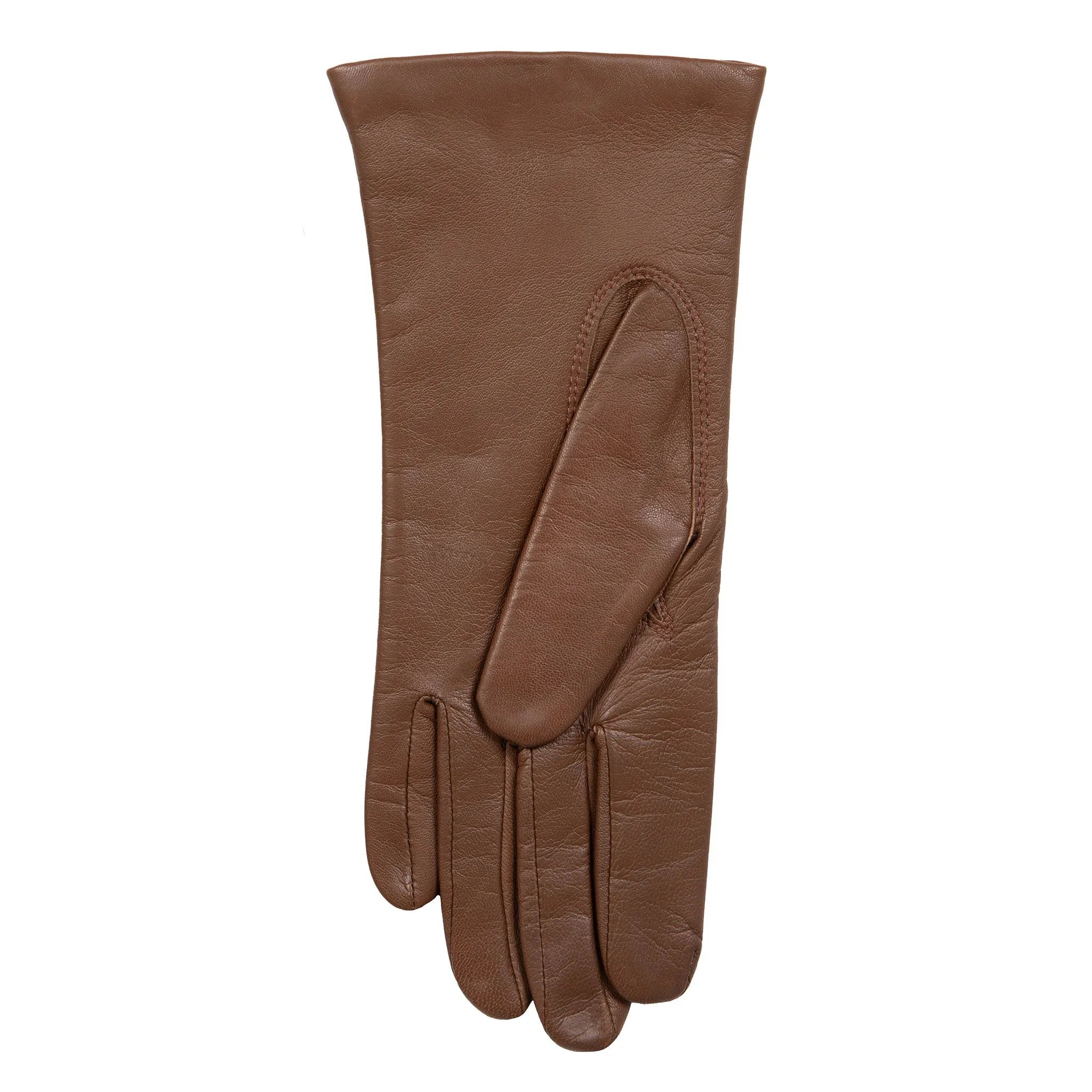 Women's Three-Point Lined Leather Gloves