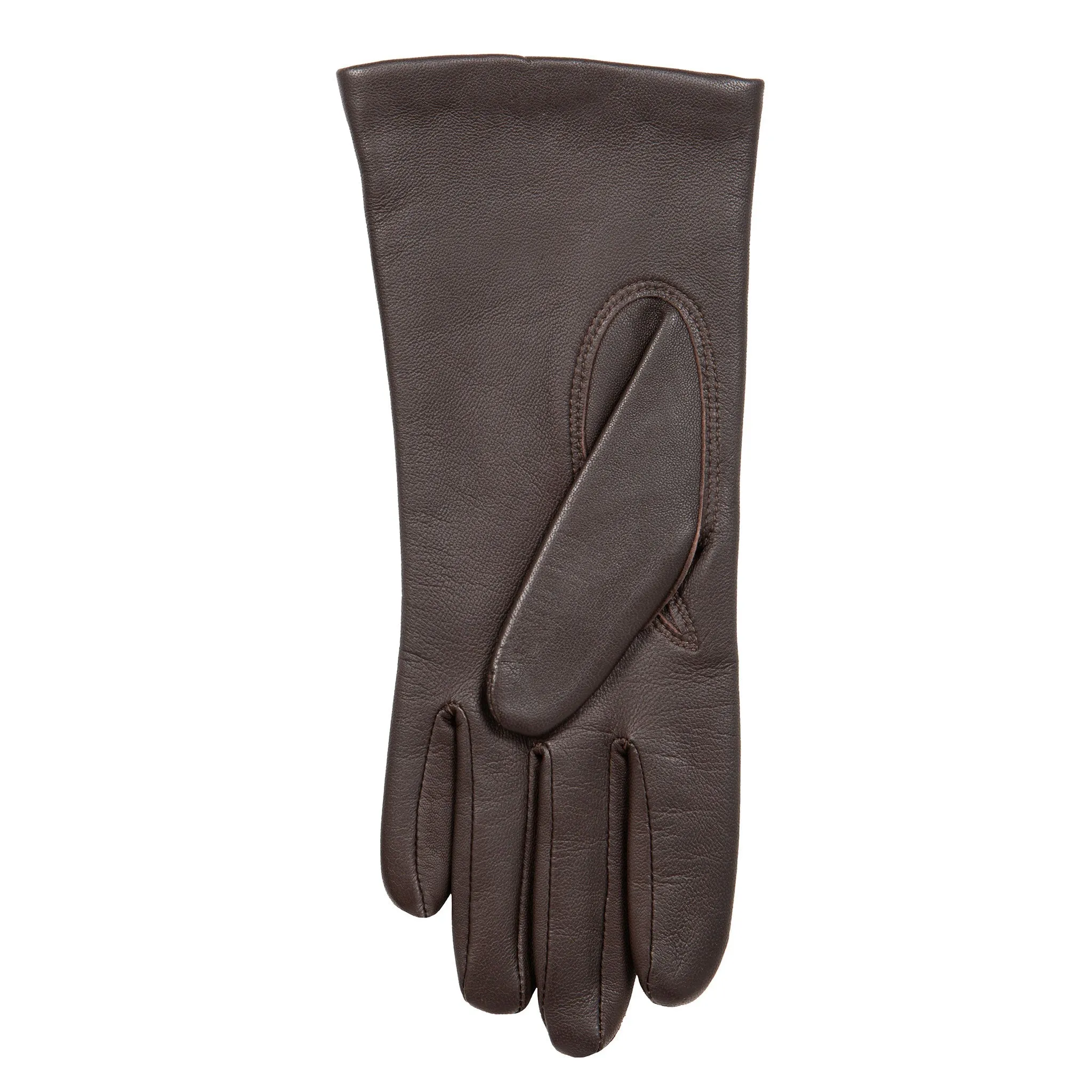 Women's Three-Point Lined Leather Gloves