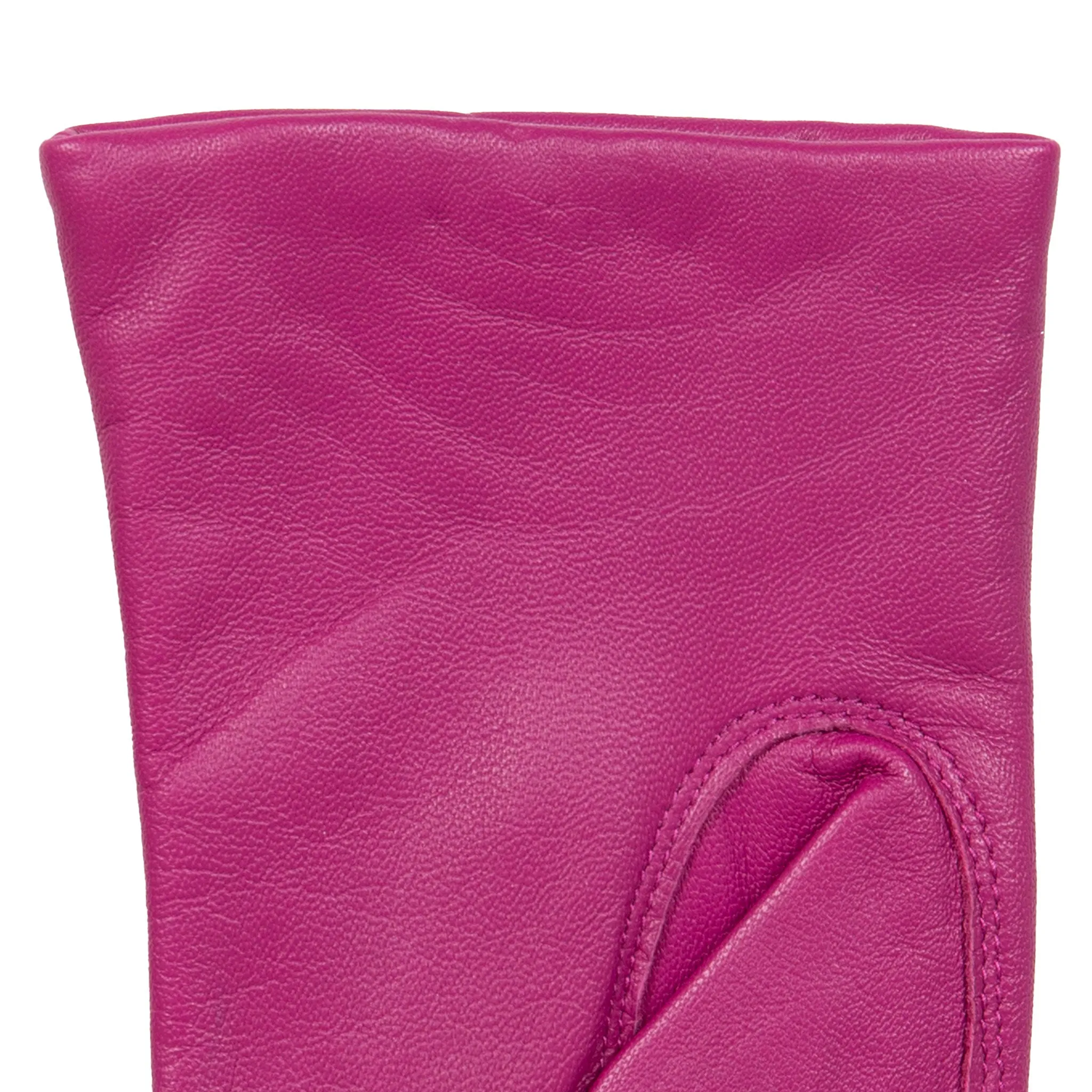 Women's Three-Point Lined Leather Gloves