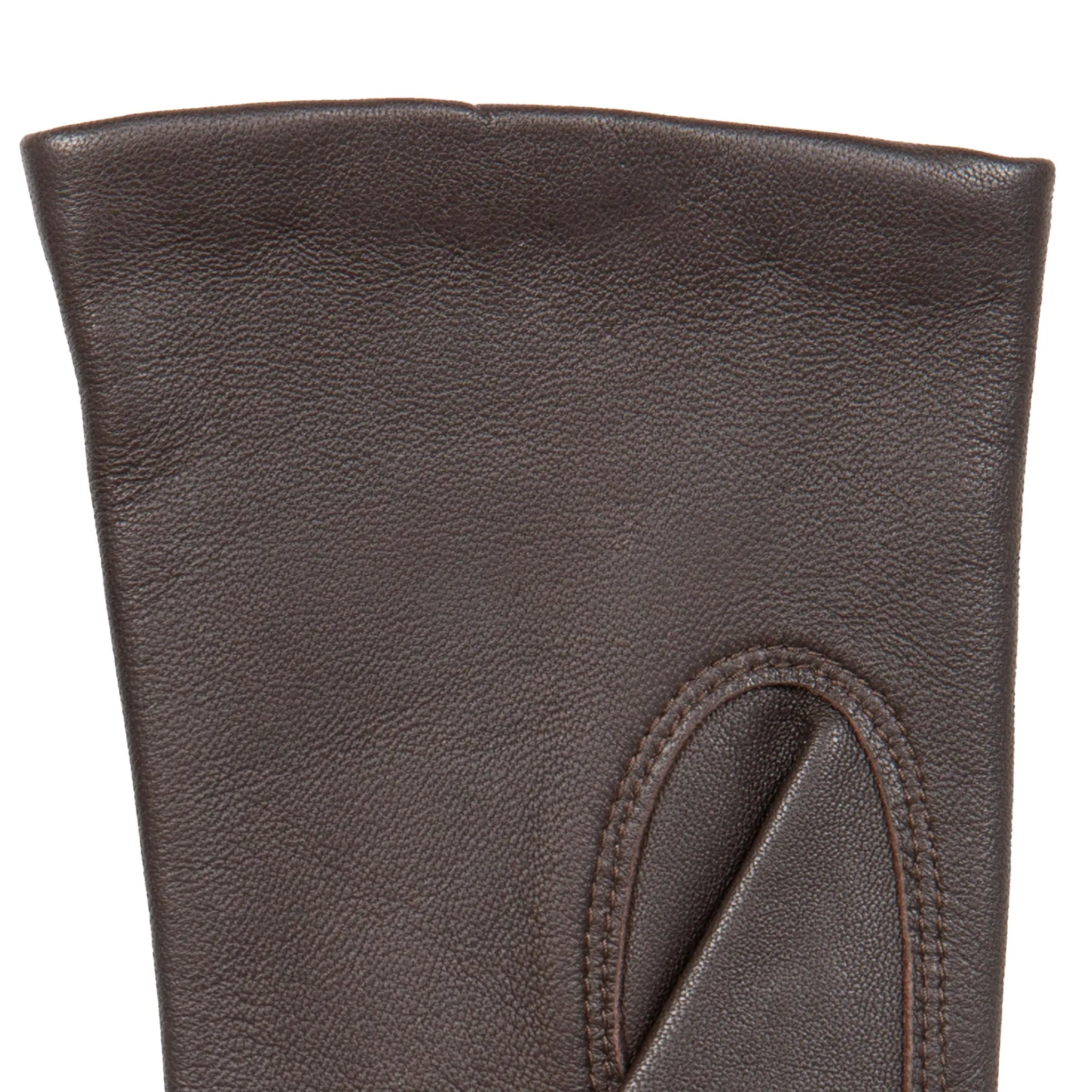 Women's Three-Point Lined Leather Gloves