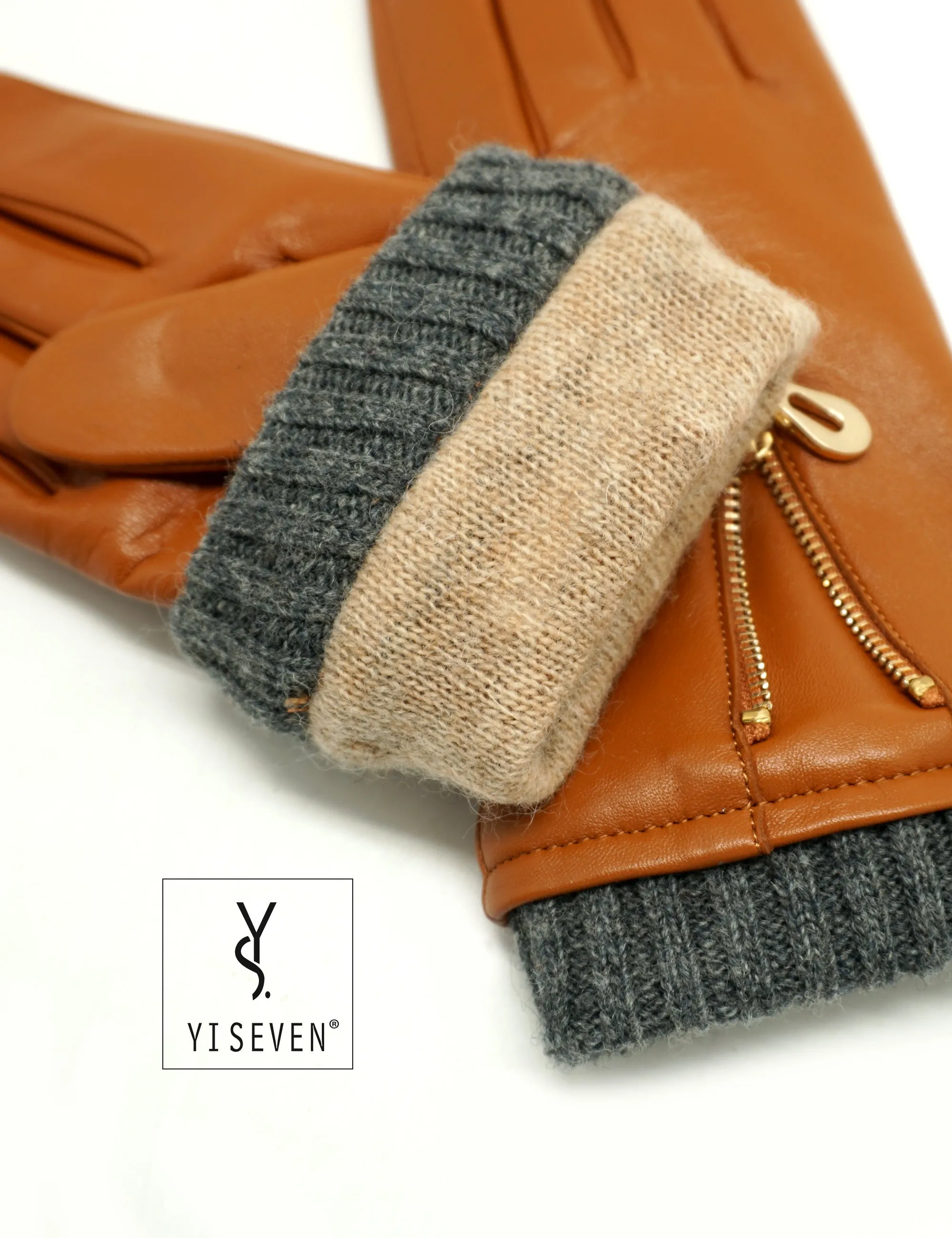 YISEVEN Women's Winter Sheepskin  Leather Gloves